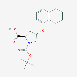 (2S,4S)-1-(tert-Butoxycarbonyl)-4-(5,6,7,8-tetrahydro-1-naphthalenyloxy)-2-pyrrolidinecarboxylic aci图片