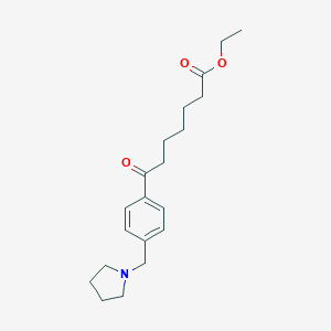 Ethyl 7-oxo-7-[(4-pyrrolidinomethyl)phenyl]heptanoate图片