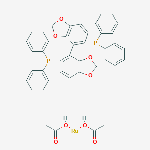 二乙酸根[(R)-5,5′-二(二苯基膦基)-4,4′-联-1,3-苯并二恶唑]钌(II)图片