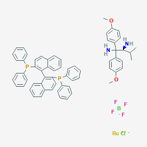 氯[(S)-(-)-2,2'-双[二苯基膦基]-1,1'-联萘][(S)-1,1-双(4-甲氧基苯基)-3-甲基丁烷-1,2-二胺]钌(II)四氟硼酸盐,min,97%图片