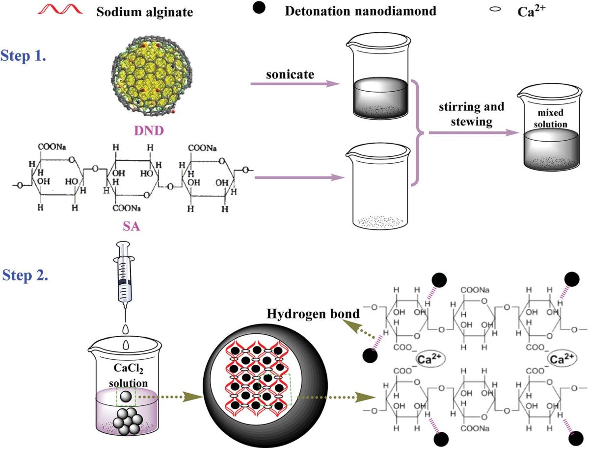 Fabrication of detonation nanodiamond@sodium alginate hydrogel beads and their performance in sunlight-triggered water release.jpg