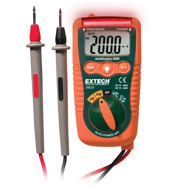 Extech DM220便携式迷你数字万用表(带非接触式试电笔)图片