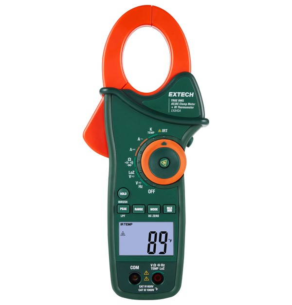Extech EX840A 1000 A数字钳形表(内置红外测温仪)图片