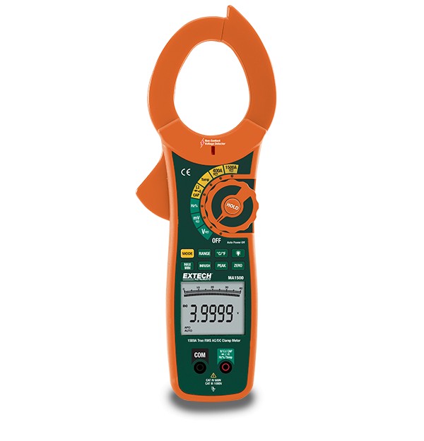 Extech MA1500 1500A真有效值交流/直流钳形表+非接触式电压笔图片