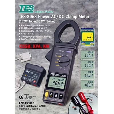 TES-3063 AC/DC 1000A功率钩表图片