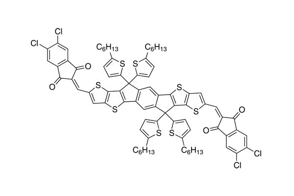 3,9-bis(2-methylene-(5,6-dichloro-1H-indene-1,3(2H)-dione))-5,5,11,11-tetrakis(5-hexylthienyl)-dithieno[2,3-d:2',3'-d']-s-indaceno[1,2-b:5,6-b']dithiophene图片