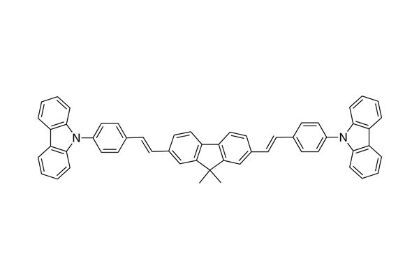 9,9'-(((1E,1'E)-(9,9-dimethyl-9H-fluorene-2,7-diyl)bis(ethene-2,1-diyl))bis(4,1-phenylene))bis(9H-carbazole)图片