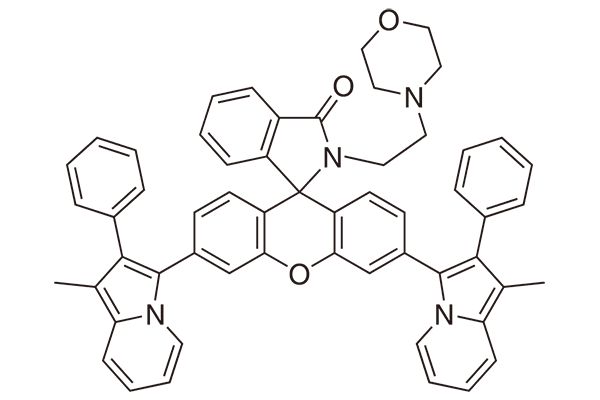 3',6'-bis(1-methyl-2-phenylindolizin-3-yl)-2-(2-morpholinoethyl)spiro[isoindoline-1,9'-xanthen]-3-one图片