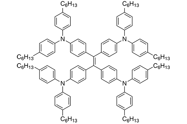 4,4',4'',4'''-(Ethene-1,1,2,2-tetrayl)tetrakis(N,N-bis(4-hexylphenyl)aniline)图片