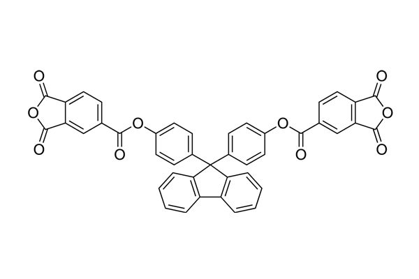 9,9-Bis{4-(1,3-dioxo-1,3-dihydroisobenzofuran-5-ylcarbonyloxy)phenyl}fluorene图片