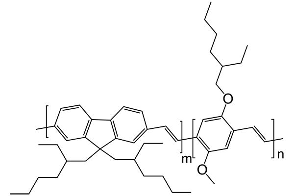 Poly[(9,9-di(2-ethylhexyl)-9H-fluorene-2,7-vinylene)-co-(2-methoxy-5-(2-ethylhexyloxy)-1,4-phenylenevinylene)](m:n=95:5 mole ratio)图片