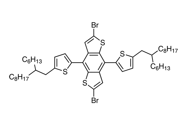 2,6-Dubromo-1,1'-[4,8-Bis[5-(2-hexyldecyl)-2-thienyl]benzo[1,2-b:4,5-b']dithiophene图片