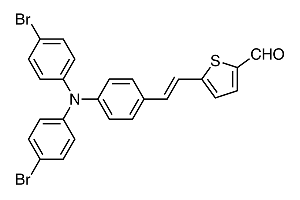 (E)-5-(4-(Bis(4-bromophenyl)-amino)styryl)thiophene-2-carbaldehyde图片