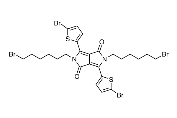 2,5-Bis(6-bromohexyl)-3,6-bis(5-bromothiophen-2-yl)pyrrolo[3,4-c ]pyrrole-1,4(2H,5H)-dione图片