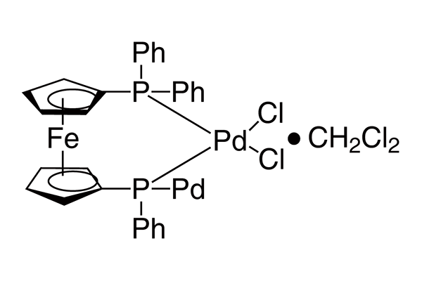 [1,1'-Bis(diphenylphosphino)ferrocene]dichloropalladium(II),complex with dichloromethane图片