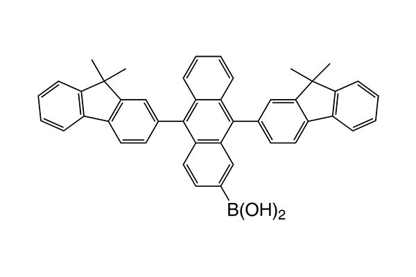 9,10-bis(9,9-dimethyl-9H-fluoren-2-yl)anthracen-2-ylboronic acid图片