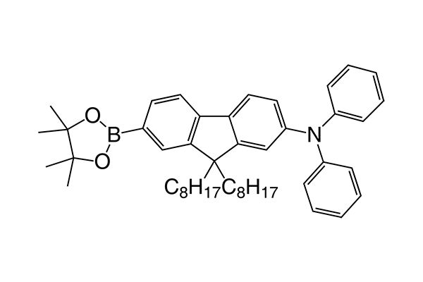 9,9-Dioctyl-N,N-diphenyl-7-(4,4,5,5-tetramethyl-1,3,2-dioxaborolan-2-yl)-9H-fluoren-2-amine图片