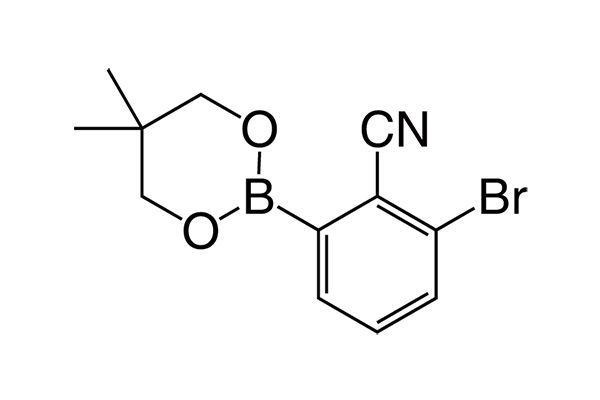 2-Bromo-6-(5,5-dimethyl-1,3,2-dioxaborinan-2-yl)benzonitrile图片