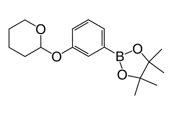 4,4,5,5-Tetramethyl-2-(3-(tetrahydro-2H-pyran-2-yloxy)phenyl)-1,3,2-dioxaborolane图片