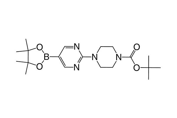 tert-Butyl 4-(5-(4,4,5,5-tetramethyl-1,3,2-dioxaborolan-2-yl)pyrimidin-2-yl)piperazine-1-carboxylate图片