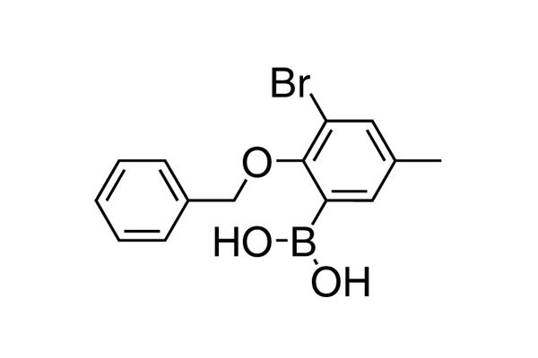 2-Benzyloxy-3-bromo-5-methylphenylboronic acid图片