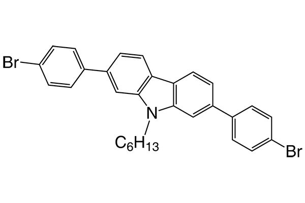 2,7-bis(4-bromophenyl)-9-hexyl-9H-carbazole图片