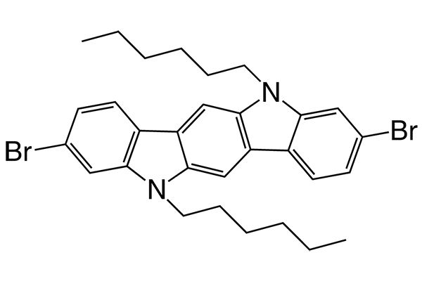 3,9-Dibromo-5,11-dihexyl-5,11-dihydroindolo[3,2-b]carbazole图片
