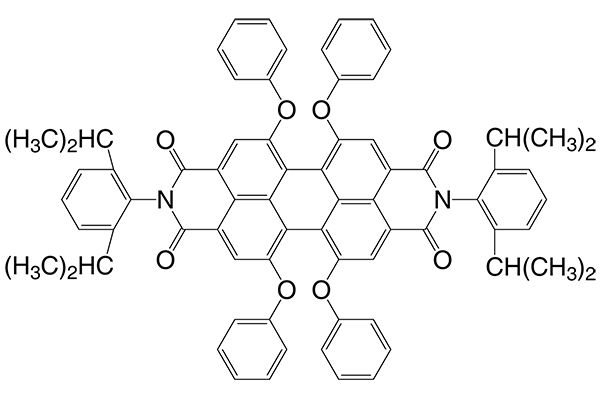 N,N'-Bis(2,6-diisopropylphenyl)-1,6,7,12-tetraphenoxy-3,4,9,10-perylenetetracarboxylic diimide图片