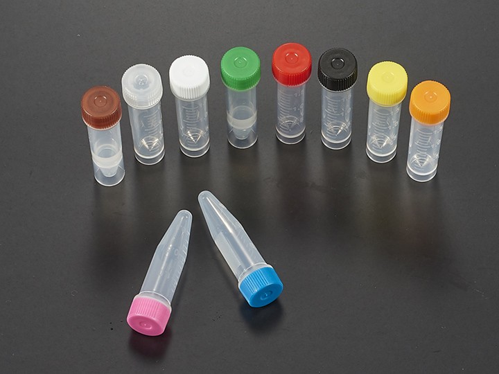 0.5mL平盖冻存管,本色管,橙色盖,圆锥底,无刻度,袋装,灭菌, FCT612205图片