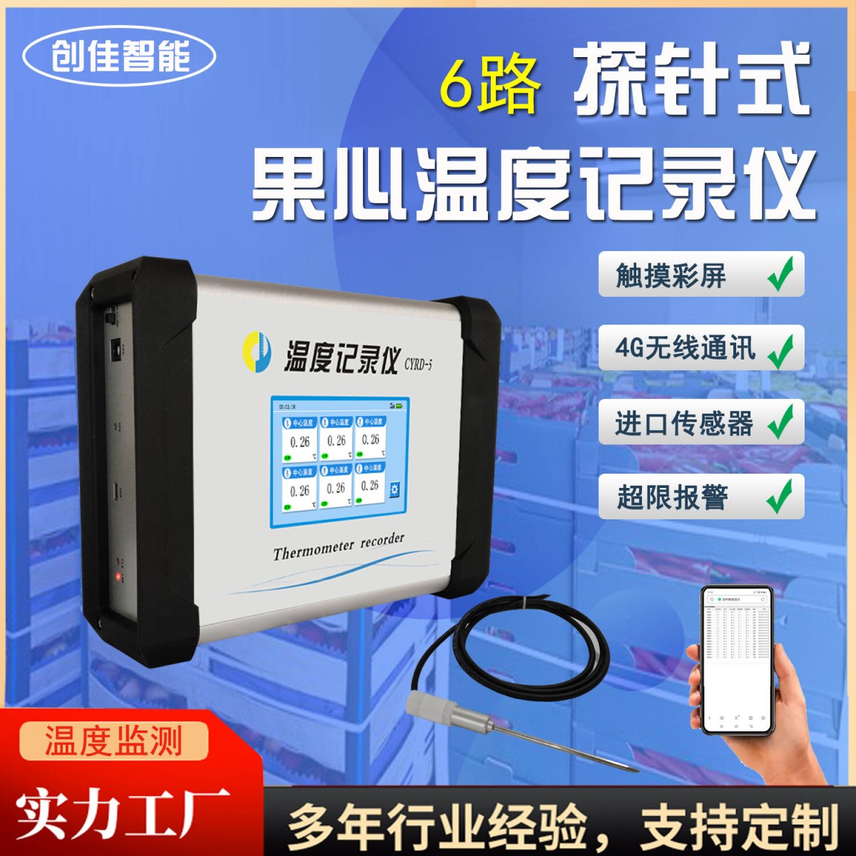CYRD-5果心温度记录仪图片