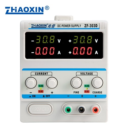 ZF-303D双路可调直流稳压电源正负30V3A电压同步实验开发维修可调电源(正负输出)图片