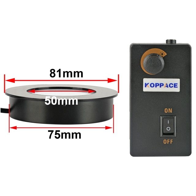 KP-D75A 48颗LED灯珠,显微镜底光源,安装接口直径75mm通光面50mm图片