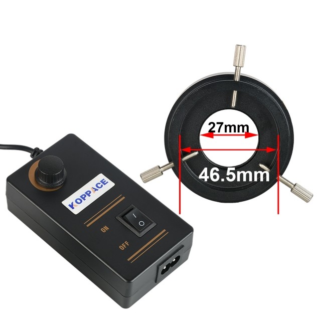 KP-WA27显微镜,LED,环形光源内螺纹27mm卡口直径46.5mm,40颗LED灯珠,适用于单目镜头图片