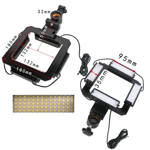 KP-280LED LED四边条形光源280,PCS,LED光源灯珠显微镜32mm固定底座图片