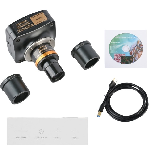 KP-3100KBP-AMA050 300万像素,显微镜相机,USB3.0,可调焦0.5X工业相机电子目镜,23.2mm至30mm和30.5mm图片