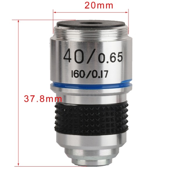 KP-H40X 40X,185生物显微镜消色差物镜,160/0.65,20mm安装尺寸图片