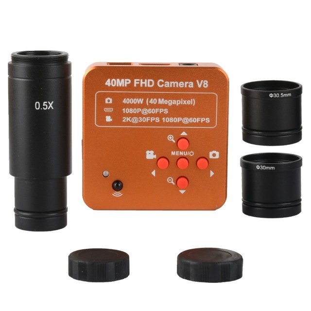 KP-4100-05X 4000万像素显微镜相机,0.5X电子目镜,HDMI相机,接口23.2mm至30mm和30.5mm电子目镜图片