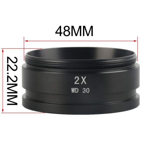 KP-2X 2X立体显微镜辅助镜头30mm工作距离48mm安装尺寸图片