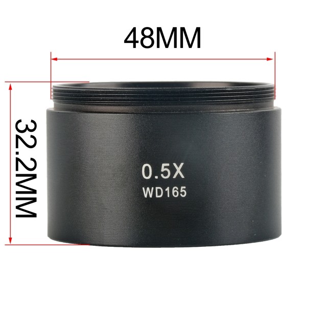 KP-0.5X 0.5X立体显微镜物镜,165mm工作距离48mm安装尺寸图片