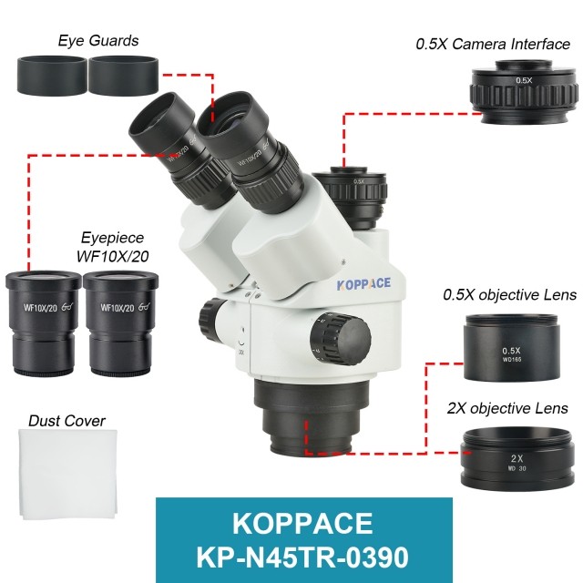 KP-N45TR-0390 3.5X-90X三目立体显微镜镜头图片