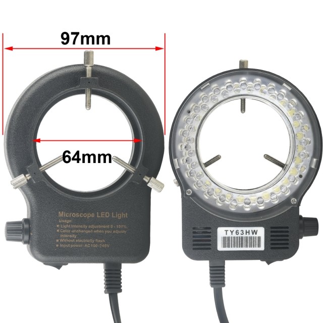 KP-TY63HW-1显微镜LED环形光源,64mm安装尺寸,56颗灯珠亮度可调图片