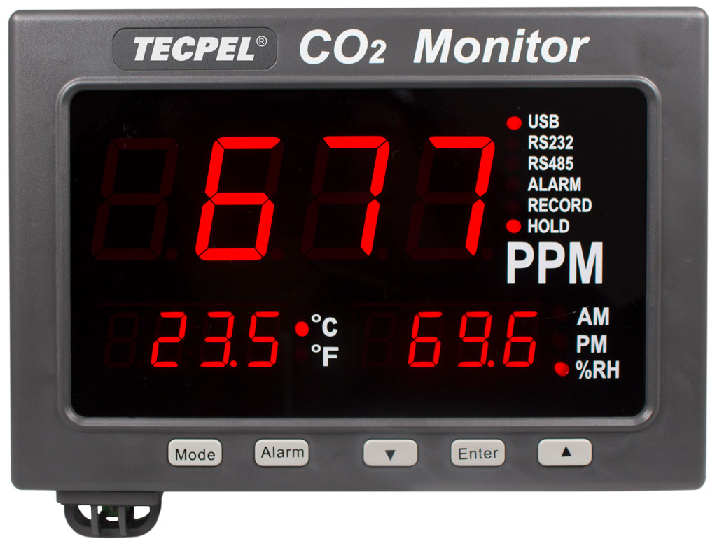 Tecpel TRH-3358A温度湿度计LED监视器带数据记录器图片