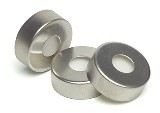 Caps/septa, crimp, headspace, 20 mm, steel magnetic cap, tan PTFE/silicone septa, 100/pk图片