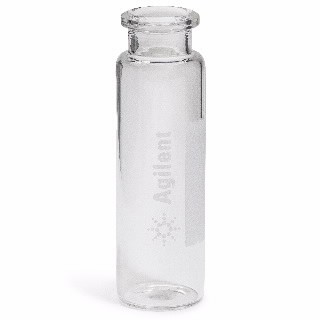 Vial, crimp top, headspace, clear, graduation marks and write-on spot, flat bottom, certified, 20 mL, 23 x 75 mm, 100/pk图片