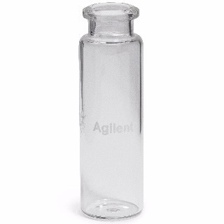 Vial, crimp top, headspace, clear, flat bottom, 20 mL, 23 x 75 mm, 100/pk图片