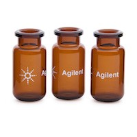 Vial, crimp top, headspace, amber, round bottom, certified, 10 mL, 23 x 46 mm, 100/pk图片