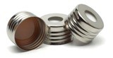 Caps/septa, screw, headspace, steel magnetic cap, high temperature septa, 18 mm, 100/pk图片