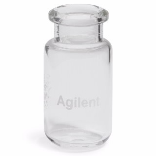 Vial, crimp top, headspace, clear, round bottom, certified, 10 mL, 23 x 46 mm, 100/pk图片