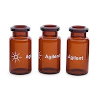 Vial, crimp top, headspace, amber, certified, flat bottom, 10 mL, 23 x 46 mm, 100/pk图片