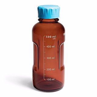 InfinityLab solvent bottle, amber 500 mL, with cap图片